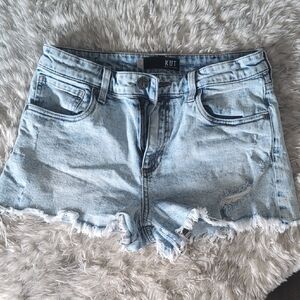 Kut from the Kloth Distressed Light Blue Jean Shorts - Size 4